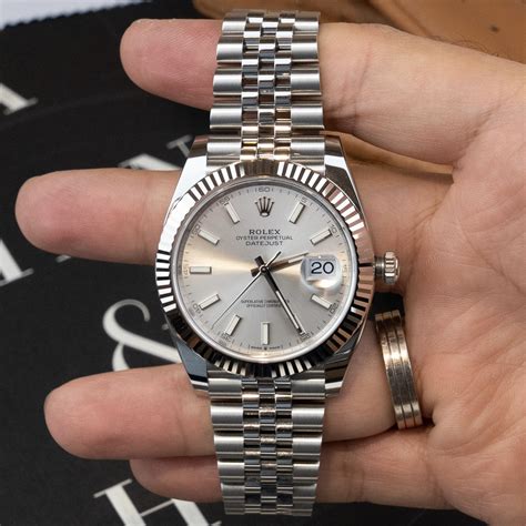 rolex datejust silver dial 41mm|rolex datejust 41 reference.